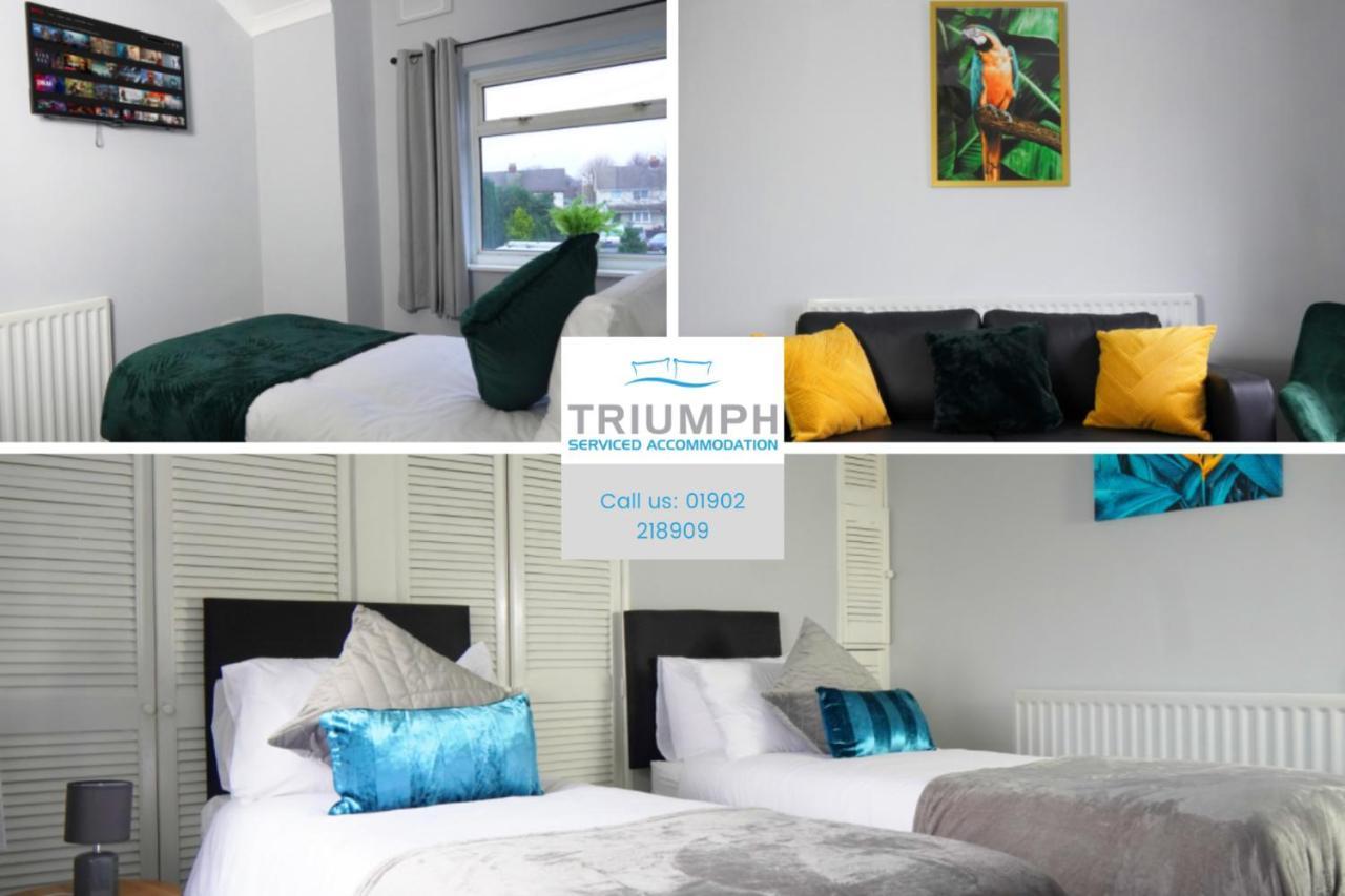 Portobello House - Four Bedroom House Perfect For Contractors - Sleeps 6 - Free Parking Wolverhampton Exterior photo